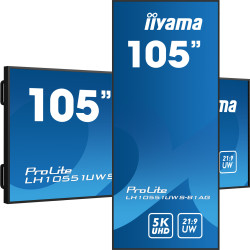 iiyama LH10551UWS-B1AG Signage Display Digital signage flat panel 2.66 m (104.7") LED 500 cd/m² UltraWide 5K HD Black 24/7
