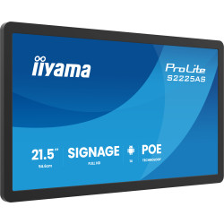 iiyama ProLite S2225AS-B1P Digital signage flat panel 54.6 cm (21.5") LCD Wi-Fi 500 cd/m² Full HD Black Built-in processor Android 24/7