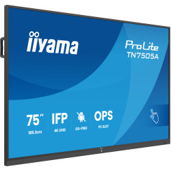 iiyama TN7505A-B1AG Signage Display Interactive flat panel 189.3 cm (74.5") 500 cd/m² 4K Ultra HD Black Touchscreen