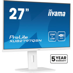 iiyama G-MASTER XUB2797QSN-W2 computer monitor 68.6 cm (27") 2560 x 1440 pixels Quad HD LED White