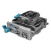 KONDOR BLUE | 501 Adjustable Baseplate for 15mm Rod Rigs | Arca Swiss QR Quick Release Plate, 85mm Matte Box Spacing, Anti-Twist Rail Clamps, Camera Cage Riser Mount | Gray