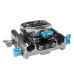 KONDOR BLUE | 501 Adjustable Baseplate for 15mm Rod Rigs | Arca Swiss QR Quick Release Plate, 85mm Matte Box Spacing, Anti-Twist Rail Clamps, Camera Cage Riser Mount | Gray