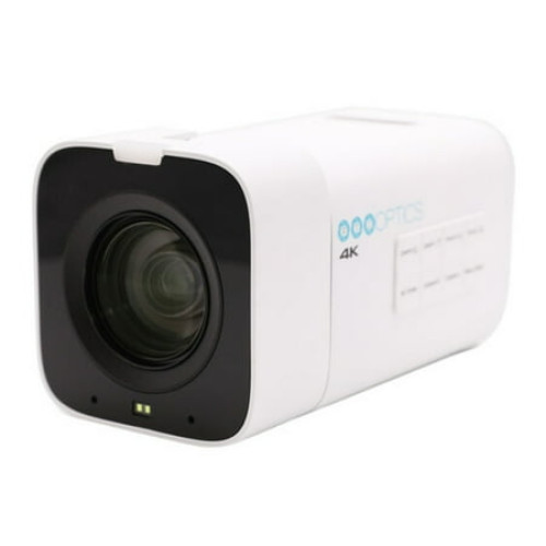PTZOptics Studio 4K Camera with 20x Zoom  NDI HX2 Connectivity  Compact Construction  and 16x Digital Zoom (White)