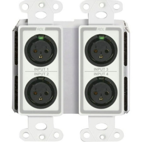 RDL DD-BN40 Wall-Mounted Bi-Directional Mic/Line Dante Interface 4 x 2