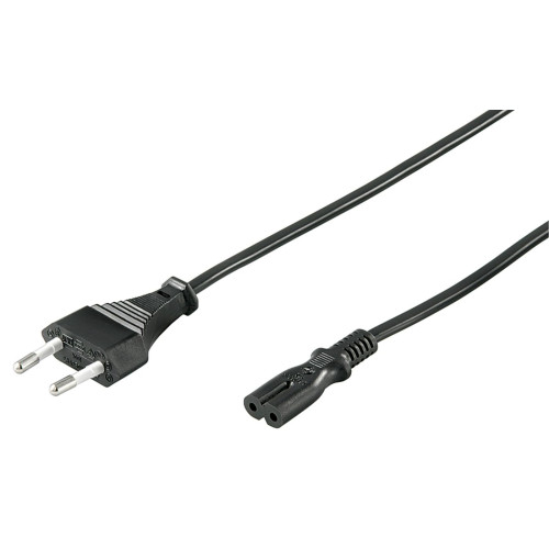 Power Cord Notebook 0.5m Black