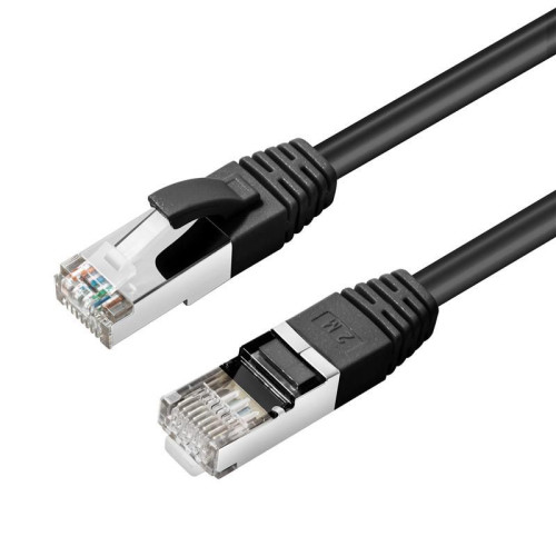 S/FTP CAT6 0.25m Black LSZH