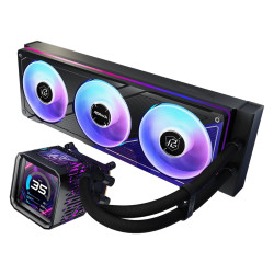 ASRock Phantom Gaming 360 Lcd Aio Liquid Cpu Cooler, 360Mm Radiator, Triple 120Mm Pwm Argb Fans, Lcd Display, Intel Lga1700/1851 & Amd Am5/Am4 Compatible