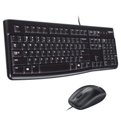 Logitech MK120 Wired USB Keyboard Mouse Desktop Combo