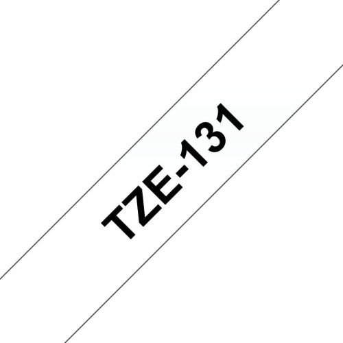 Tape Black on Clear 12mm