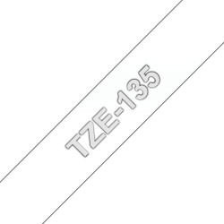 Tape White on Clear 12mm