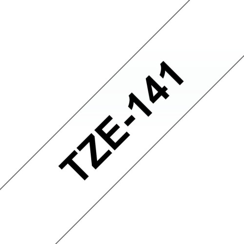 TZE141 18MM BLACK ON CLEAR