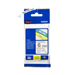TZE211 6MM BLACK ON WHITE TAPE