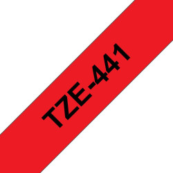 Tape Black on Red 18mm