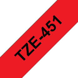 Tape Black on Red 24mm