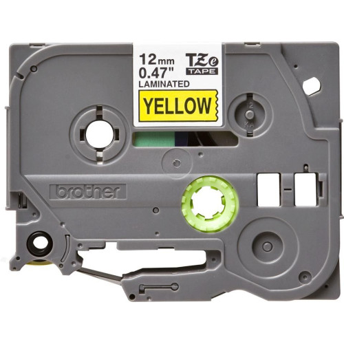 TZE631 12MM BLACK ON YELLOW