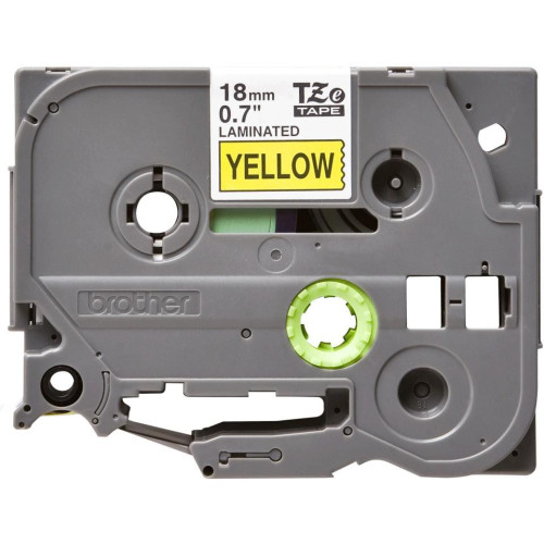 TZE641 18MM BLACK ON YELLOW