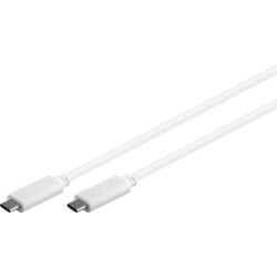 USB-C Gen2 cable, white. 1m