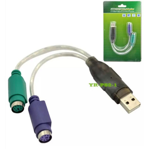 USB A - Converter 2x PS/2 0,3m
