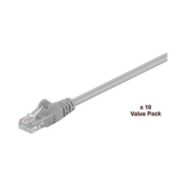 U/UTP CAT5e 1m Grey 10 Pack