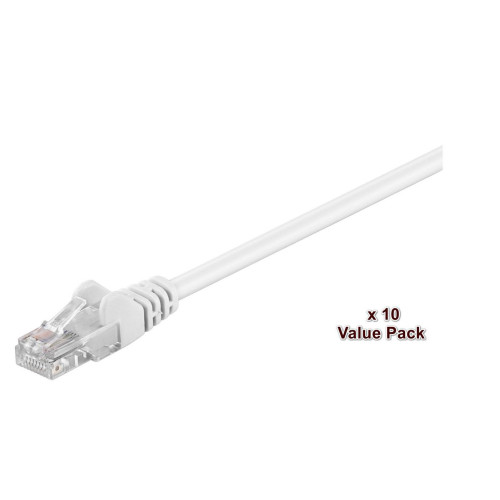 U/UTP CAT5e 1m White 10 Pack