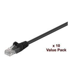 U/UTP CAT5e 5M Black 10 Pack