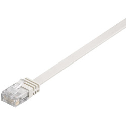 U/UTP CAT6 0.25M White Flat