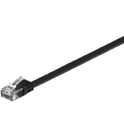 U/UTP CAT6 0.50M Black  Flat