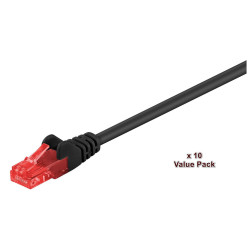 U/UTP CAT6 10M Black 10 PACK