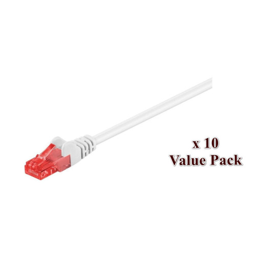 U/UTP CAT6 10M White 10 PACK