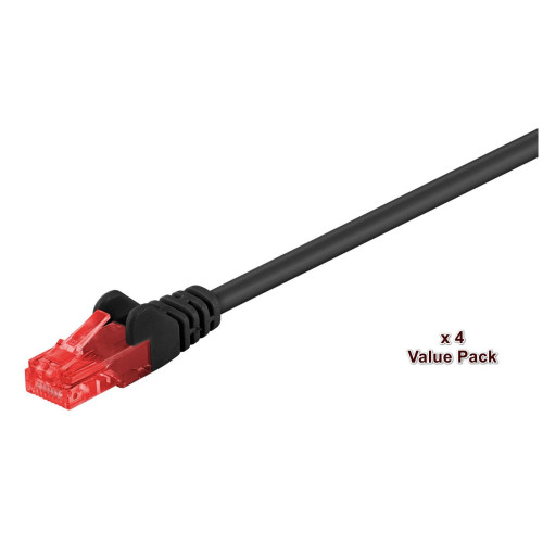 U/UTP CAT6 20M Black 4 PACK