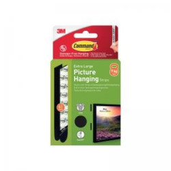 Command Picture Hanging Strips 4 Pairs Extra Large Black Pack of 8