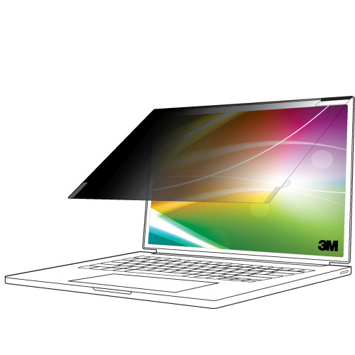 3M Bright Screen Privacy Filter for 14in Full Screen Laptop, 16:9, BP140W9E