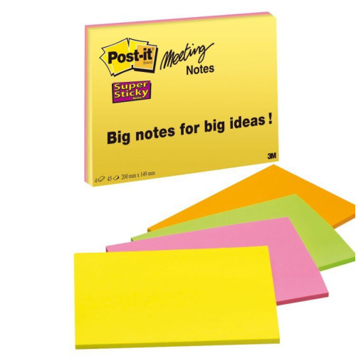 3M 6845-SSP note paper Rectangle Multicolour 45 sheets Self-adhesive