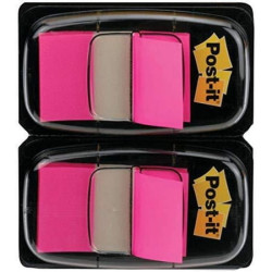 post-it index flags - dual pack 25mm - pink (50 flags x 2) 680-bp2eu