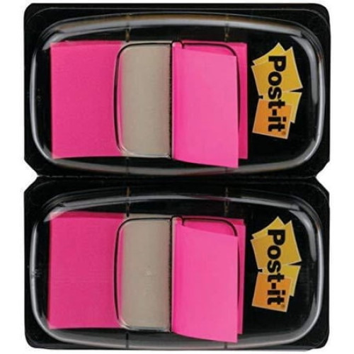 post-it index flags - dual pack 25mm - pink (50 flags x 2) 680-bp2eu
