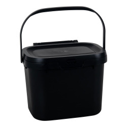 Addis Compost Caddy with 60 X Compostable Liners (3 Rolls), Black