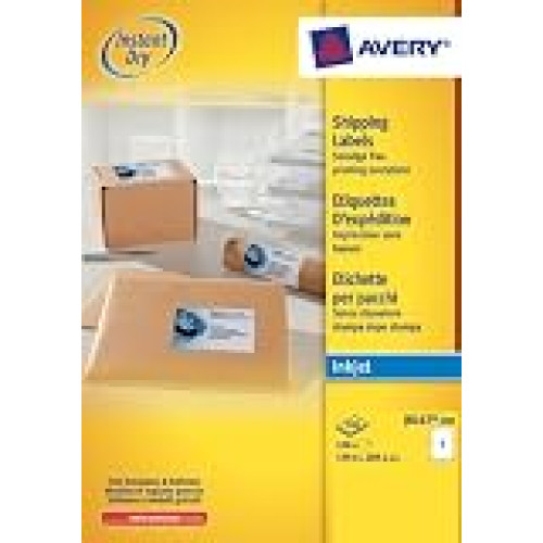 Avery J8167-100 Parcel Labels 199.6 x 289.1 mm Permanent 1 Label Per Sheet