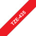 Brother TZE-435 label-making tape White on red