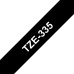Brother TZE-335 label-making tape White on black TZ