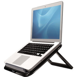 Fellowes Laptop Stand for Desk - I-Spire Quick Lift Adjustable Laptop Stand for the Home and Office - Portable Laptop Stand with 7 Height Adjustments - Max Monitor Size 17", Max Weight 4KG - Black