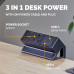 Fellowes Power Desk Type G Clamp Fit 1x230v 1xUSB-A 1x USB-C Socket 2m Cable Black - 100136980 power extension 1 AC outlet(s) Indoor
