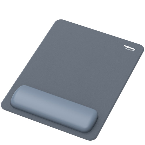 Fellowes Breyta XL Mouse Mat Wrist Rest XL Mouse Pad Wrist Support with Antibacterial Protection Ergonomic Mouse Mat Marine