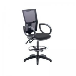Lumo Mesh Chair Fixed Arms and Draughtsman Kit Black SF7742798