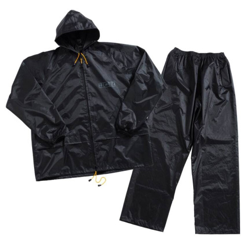 JCB Black Two-Piece Rainsuit L DAA-L