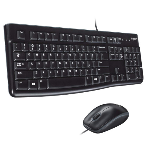Logitech MK120 Wired USB Keyboard Mouse Desktop Combo
