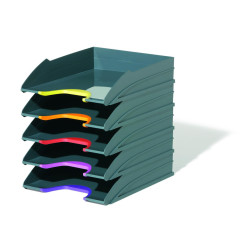 Durable Varicolor 5 Piece Letter Tray Set