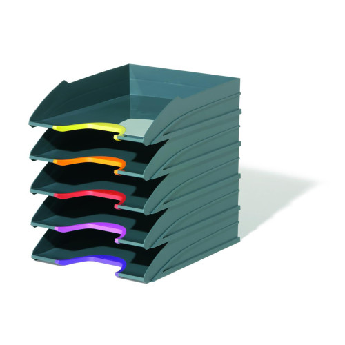 Durable Varicolor 5 Piece Letter Tray Set