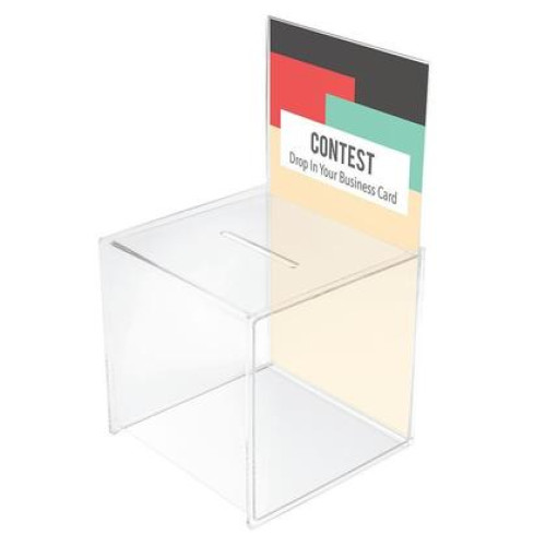 deflecto® Suggestion Box with Sign Holder 211 x 313 x 381mm