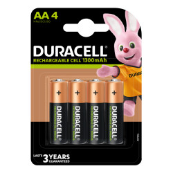 Duracell 4 LR06 1300mAh Rechargeable battery Nickel-Metal Hydride (NiMH)
