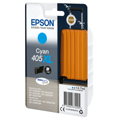 Epson 405XL DURABrite Ultra Ink ink cartridge 1 pc(s) Original High (XL) Yield Cyan